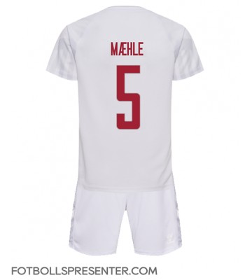 Danmark Joakim Maehle #5 Bortatröja Barn VM 2022 Kortärmad (+ korta byxor)
